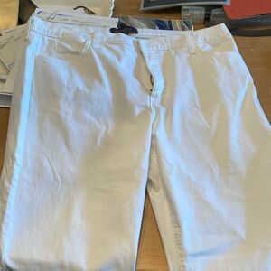 White jean capris